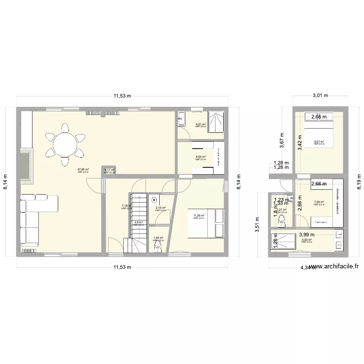 rdc (niv 0). Plan de 