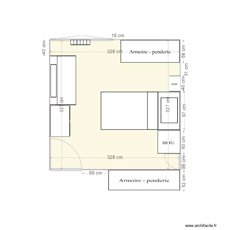 Chambre enfant. Plan de Chambre enfant. Plan de