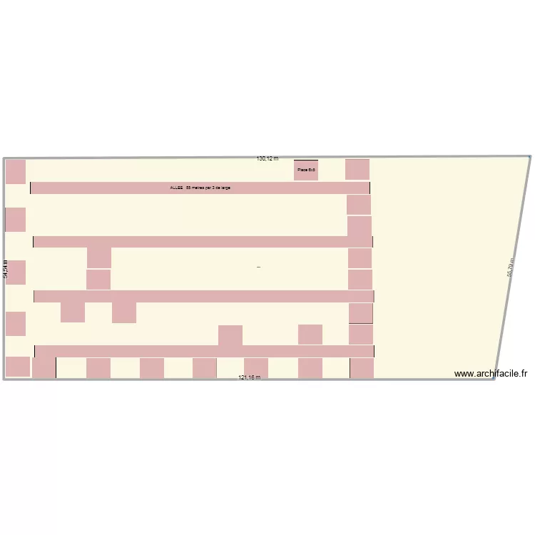 marche. Plan de 1  et 6884 m²