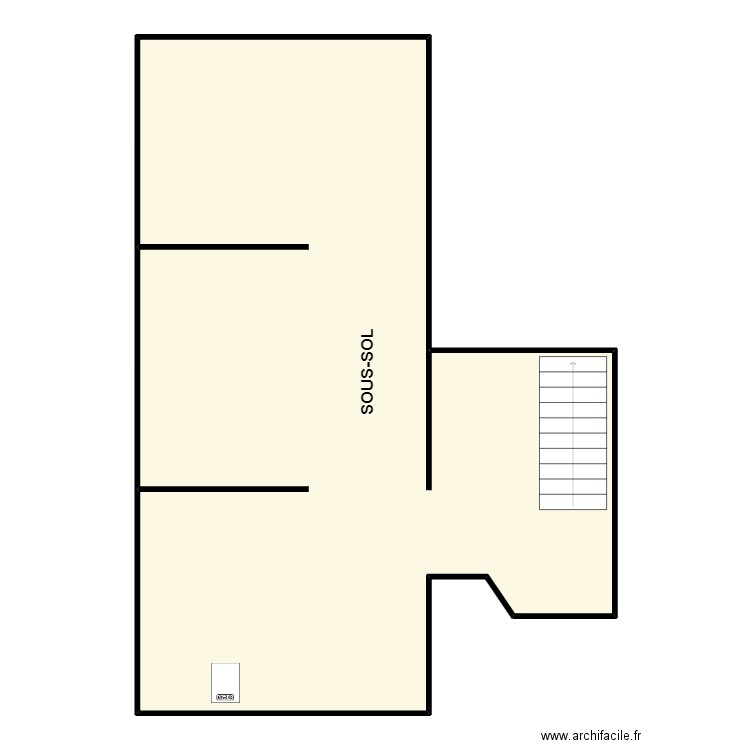 GILABERT SS SOL. Plan de 1 pièce et 175 m2