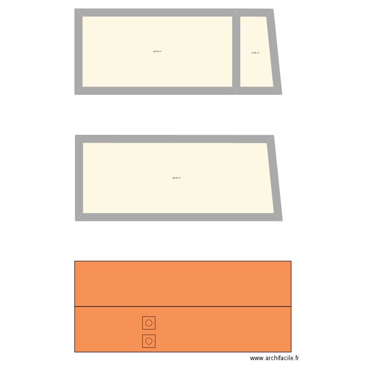 Maison Pirey. Plan de 3 pièces et 163 m2