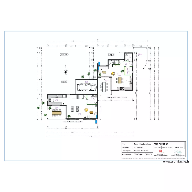 Plan d'implantation RDC David BERNHEIM . Plan de 