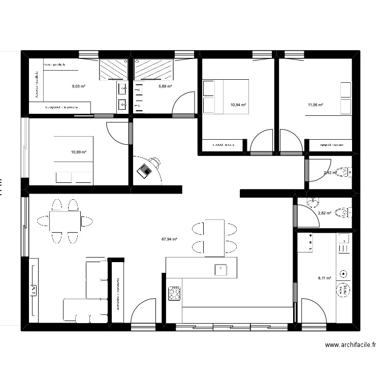 OI 2. Plan de 9 pièces et 129 m2