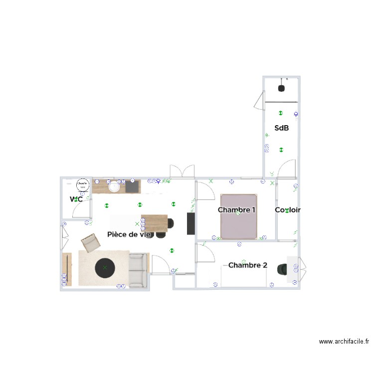 R+1 Gauche. Plan de 0 pièce et 0 m2