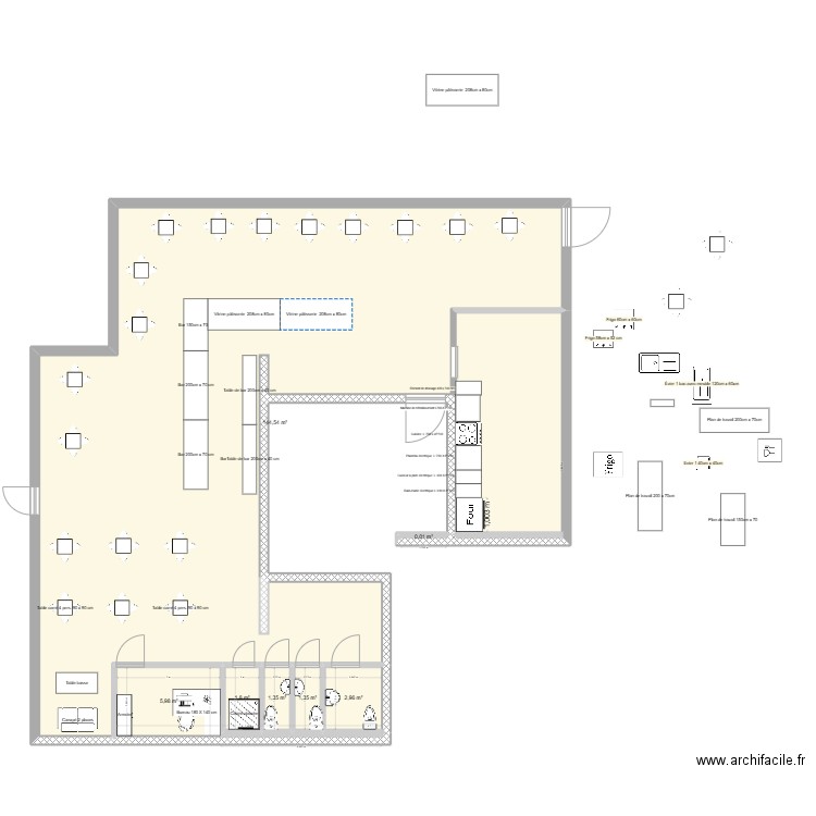 La Magie du sucre 1. Plan de 7 pièces et 158 m2