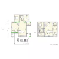 plan rectangulaire  avec appart etage
