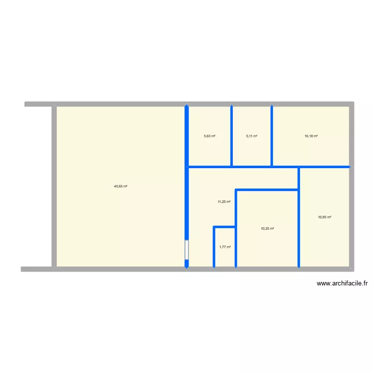 Construction maison. Plan de 8 pièces et 101 m²