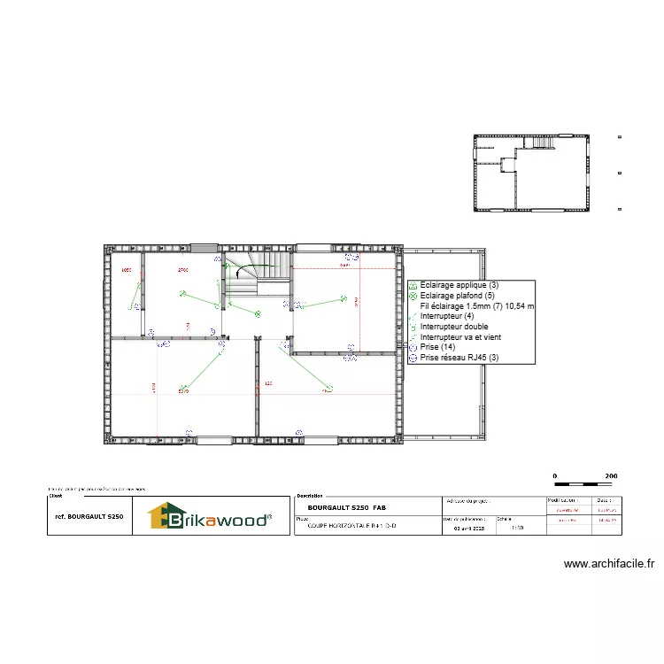 Anne Charlotte R+1. Plan de 