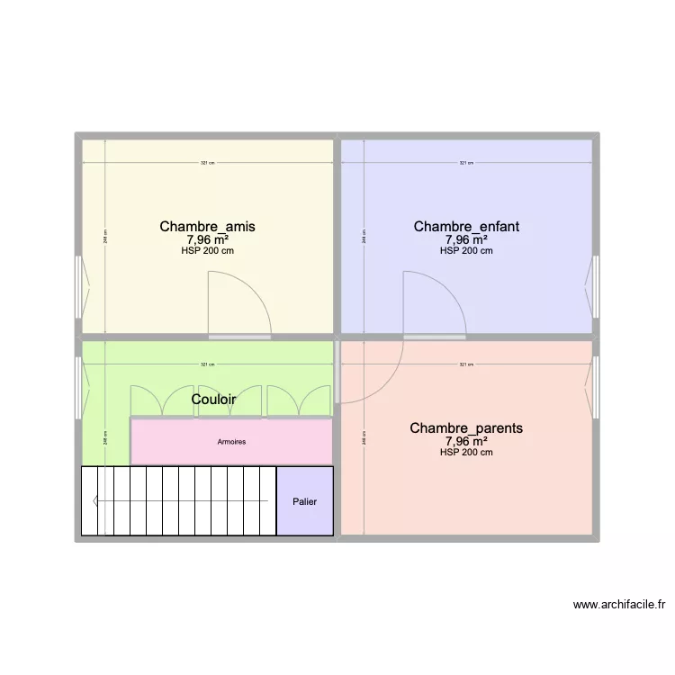 Chalet Tauxe_etage. Plan de 