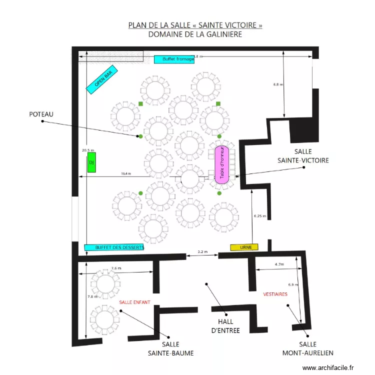 salle. Plan de salle. Plan de