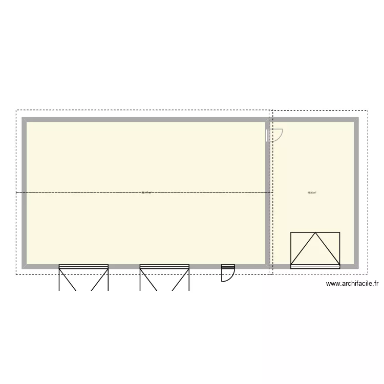 Garage. Plan de 2  et 179 m²