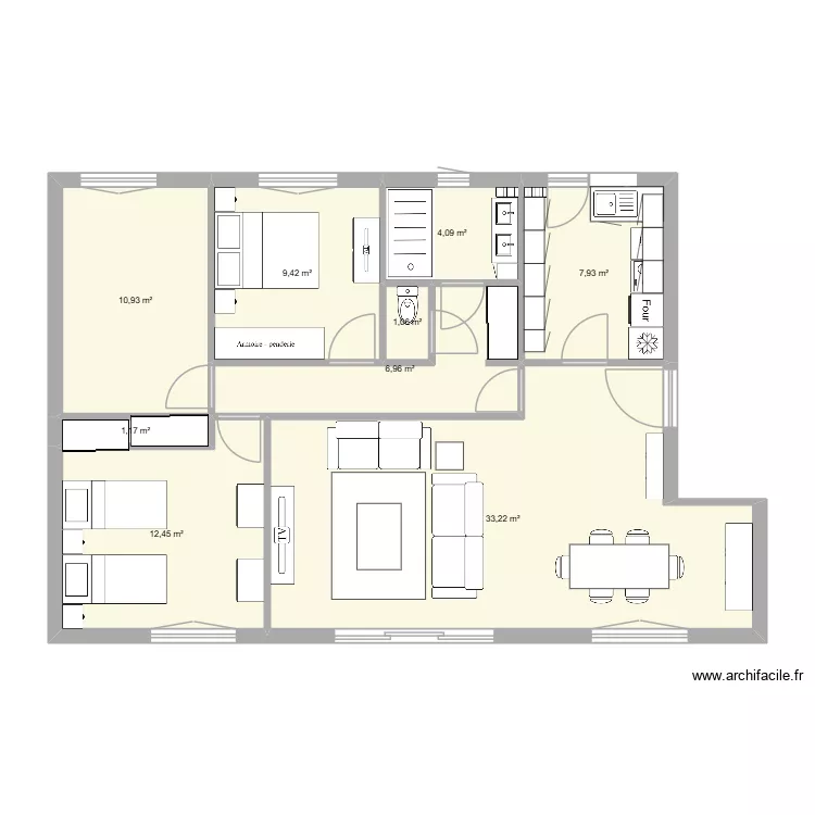 jimmy r&eacute;nov&eacute;. Plan de 9 pièces et 87 m²