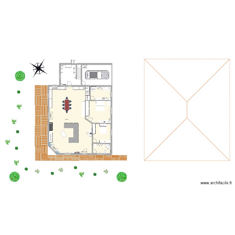 001. Plan de 1 pièce et 155 m2