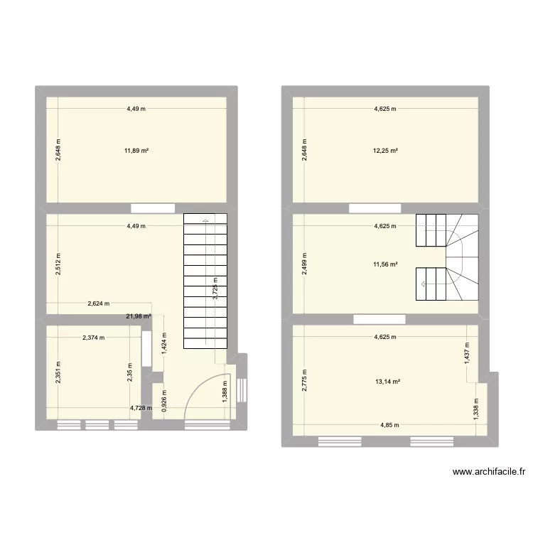 riad febus. Plan de 5 Pièces et 71 m² riad febus. Plan de 5 Pièces et 71 m²