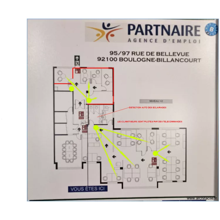 R+2 BELLEVUE. Plan de 
