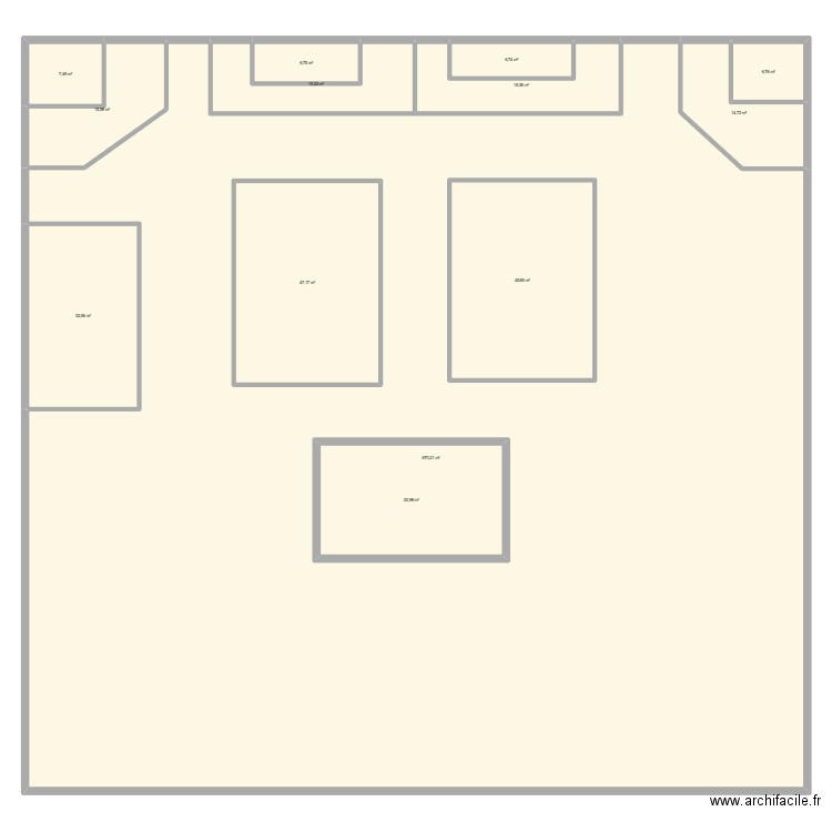 Pension animale. Plan de 13 pièces et 1055 m2