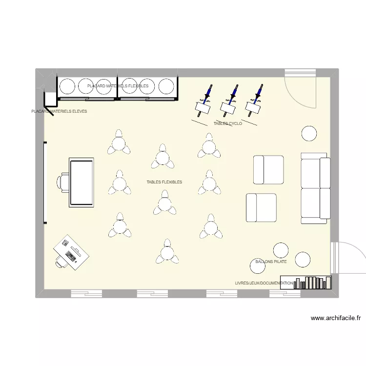 SALLE FLEXIBLE E15 H2B 060324B. Plan de 