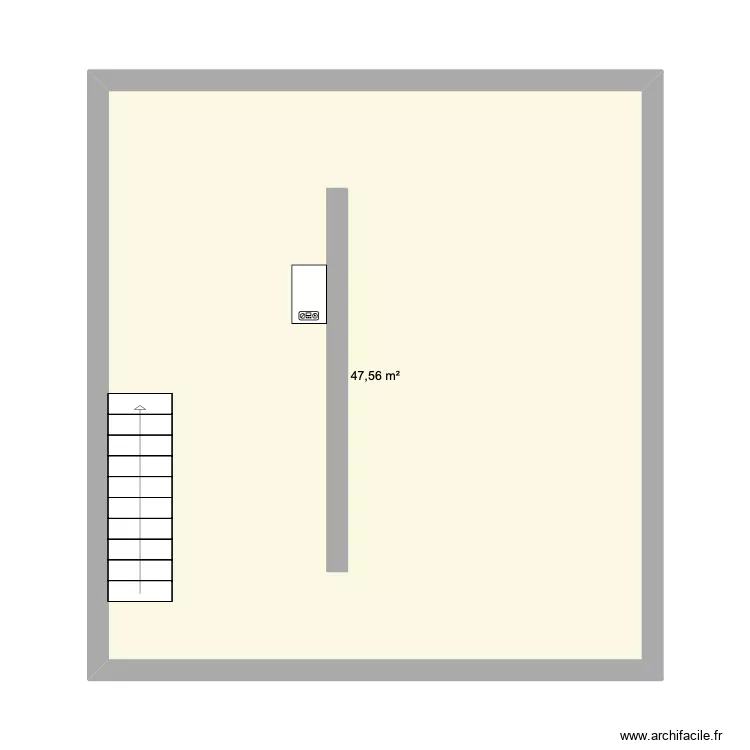 Beauvais sous-sol. Plan de 1 Pièce et 48 m² Beauvais sous-sol. Plan de 1 Pièce et 48 m²