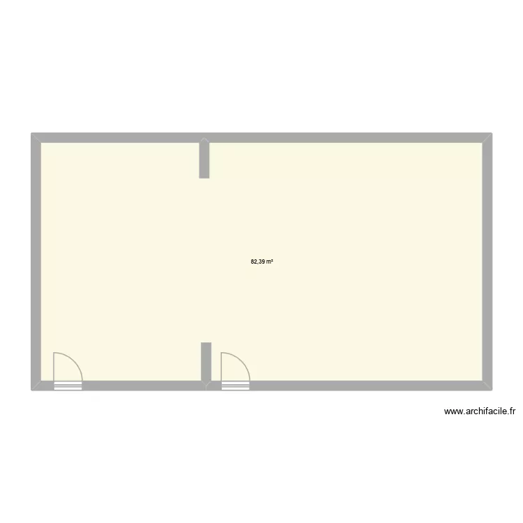 Bat-C-salle profs. Plan de 1  et 82 m²