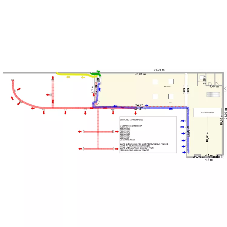 PLAN VMC DOUBLE FLUX THERMODYNAMIQUE E. Plan de 3 et 414 m² PLAN VMC DOUBLE FLUX THERMODYNAMIQUE E. Plan de 3 et 414 m²