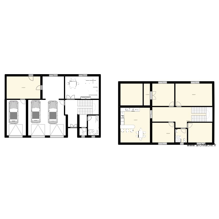 plan amira. Plan de 6 pièces et 189 m2