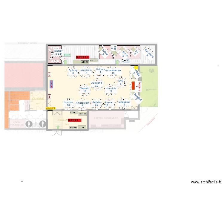SALLE 14 MIORA LIONEL-service entrée 2. Plan de 3 pièces et 334 m2