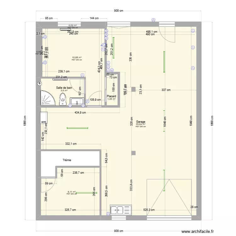 maison 39 sous-sol cotation. Plan de 