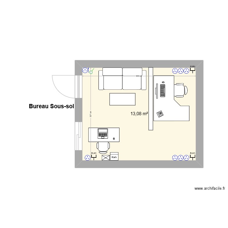 Bureau Sous-Sol. Plan de 0 pièce et 0 m2