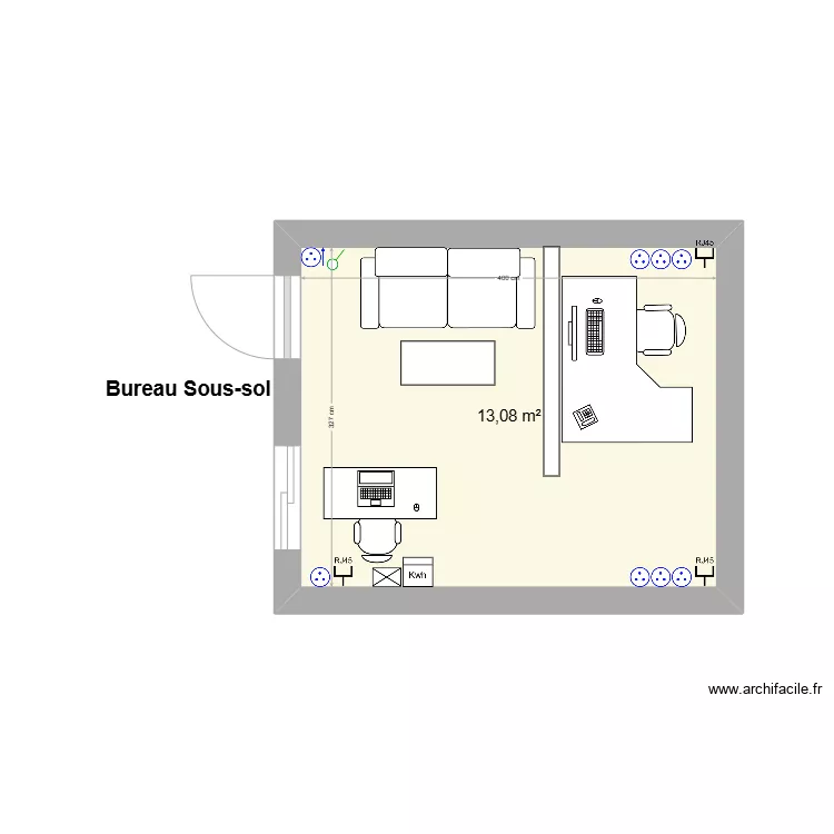 Bureau Sous-Sol. Plan de 