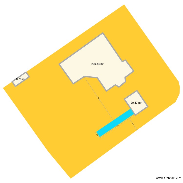 THOMAS ISABELLE. Plan de 3 pièces et 269 m2