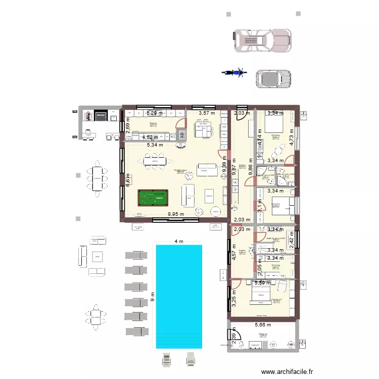 Coupiac Chambres Isol&eacute;es cuisine tournee. Plan de 12  et 191 m²