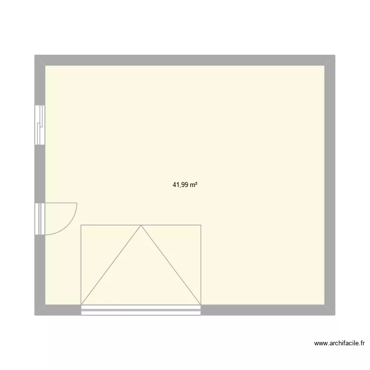 garage nord. Plan de 1  et 42 m²