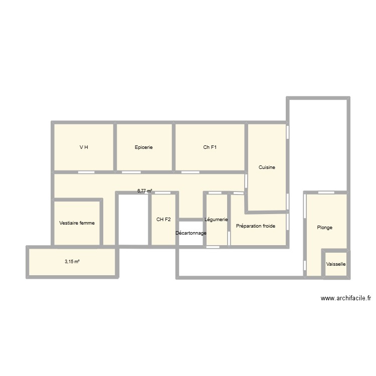 eglantier. Plan de 13 pièces et 40 m2