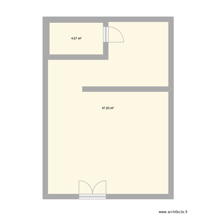 angelina. Plan de 2 pièces et 59 m2