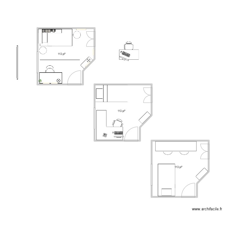 Caroline Caisse 2. Plan de 3 pièces et 31 m2