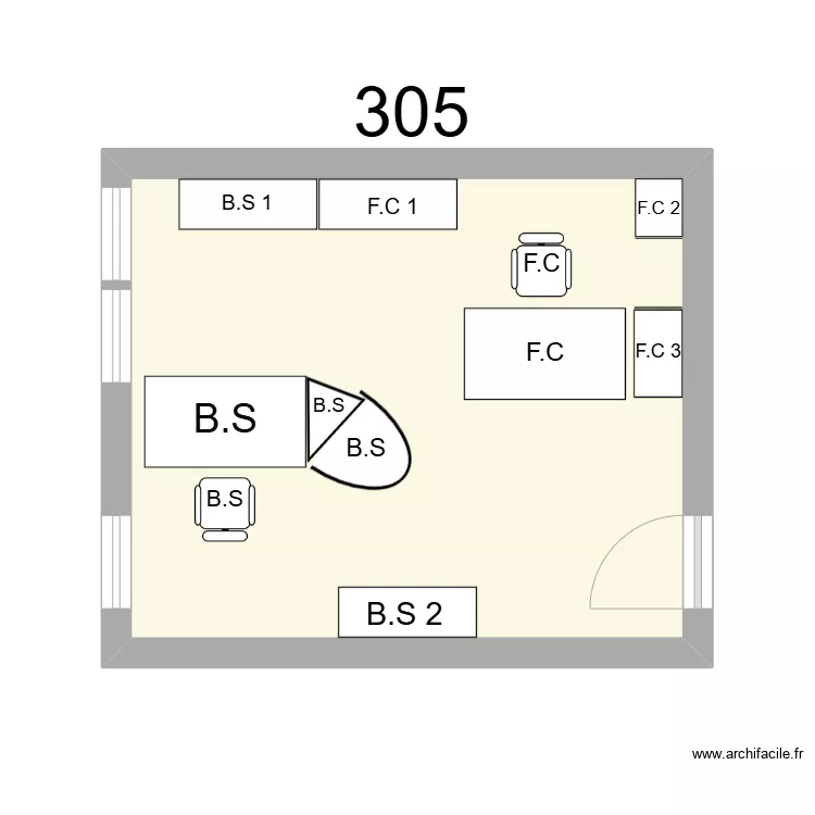 Bureau R 305 - F.CLOAREC - S.SPIRTA. Plan de Bureau R 305 - F.CLOAREC - S.SPIRTA. Plan de