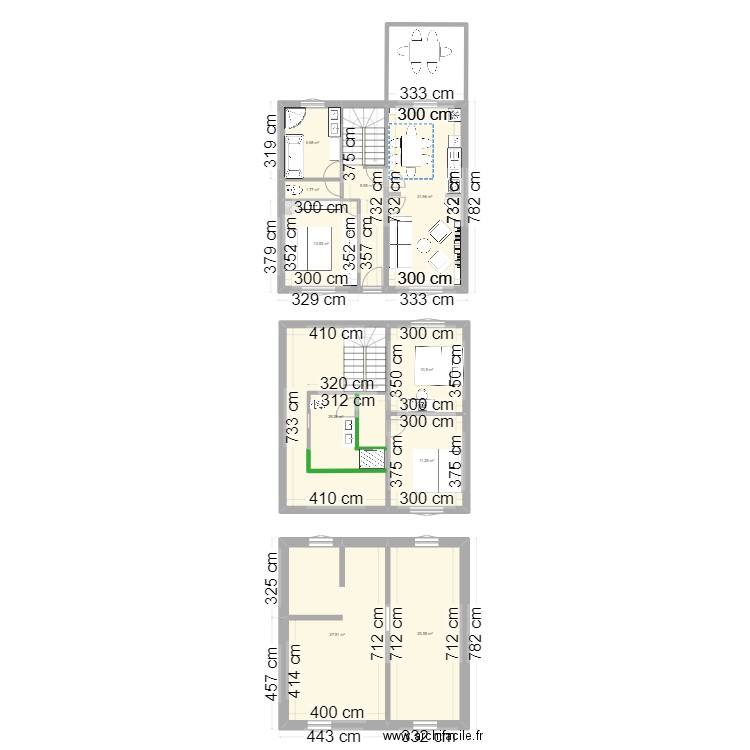 Maisons-Alfort Projet. Plan de 10 pièces et 150 m2