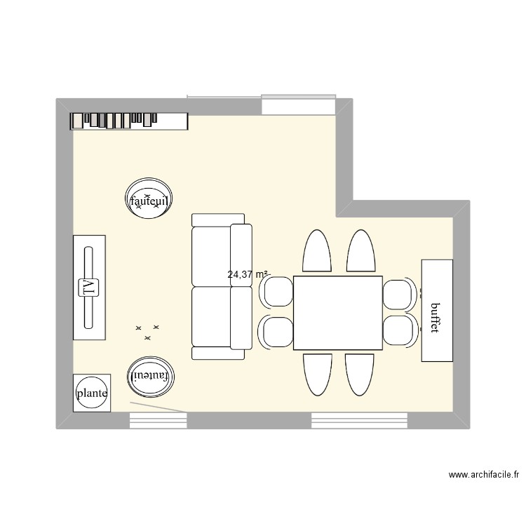 LA CIOTAT salle à manger. Plan de 1 pièce et 24 m2