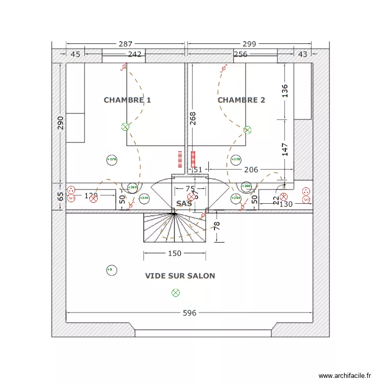 Morhan &eacute;tage. Plan de 