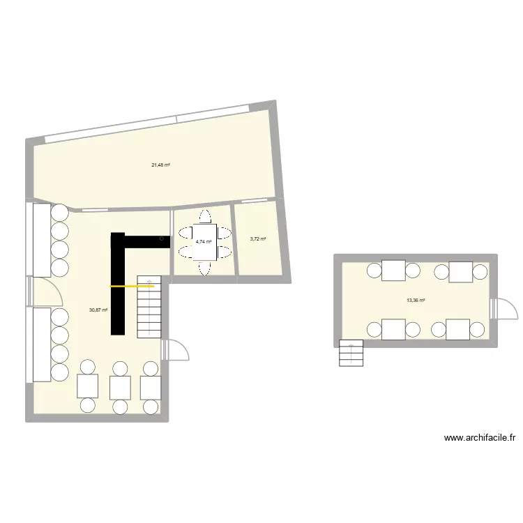 Plan test 1. Plan de 5  et 74 m²