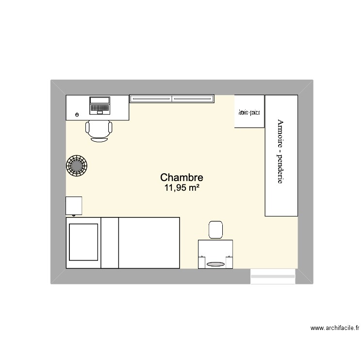 Chambre Mona. Plan de 0 pièce et 0 m2