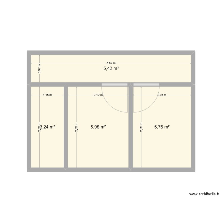 etat des lieux hikka. Plan de 4 pièces et 20 m2