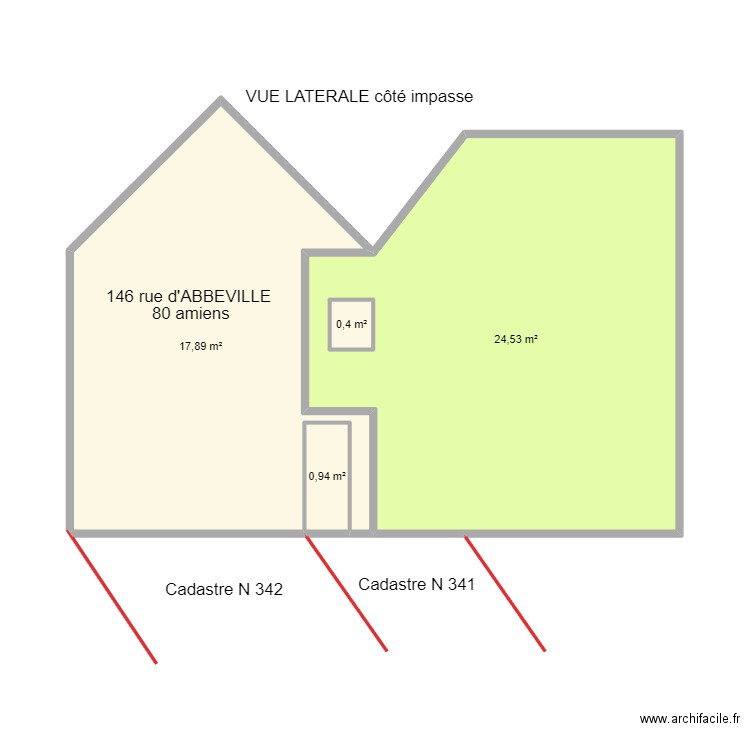 plan 146 route d abbeville. Plan de 4 pièces et 44 m2