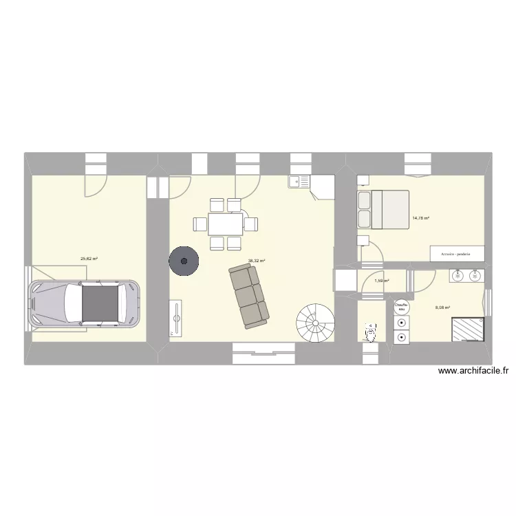 jeanjean. Plan de 5 Pièces et 88 m² jeanjean. Plan de 5 Pièces et 88 m²
