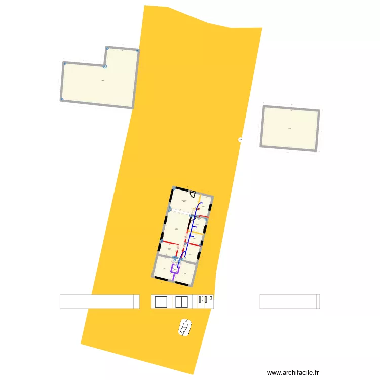 Ma maison coprs-nuds extention VMC. Plan de 13  et 338 m²