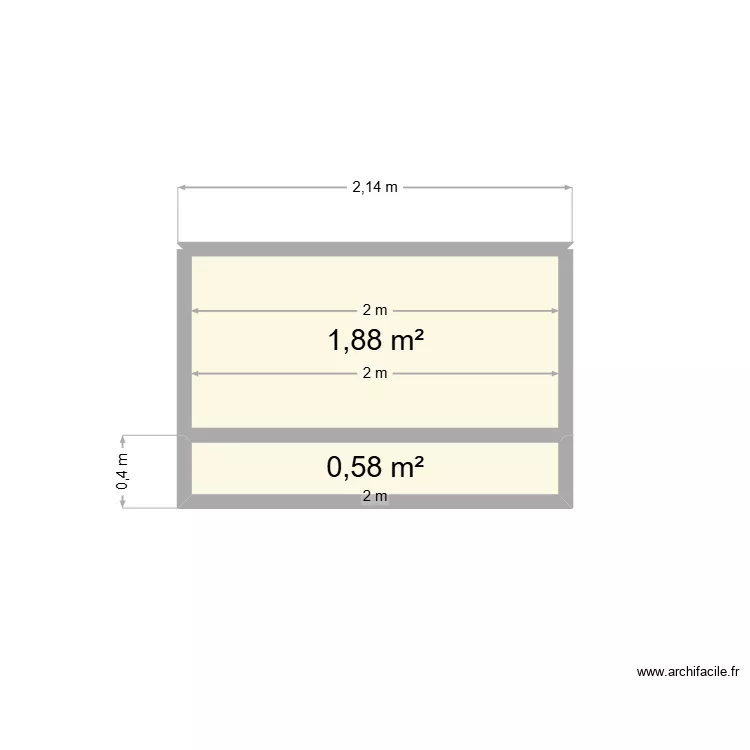 FRESQUE 2. Plan de 2  et 2 m²
