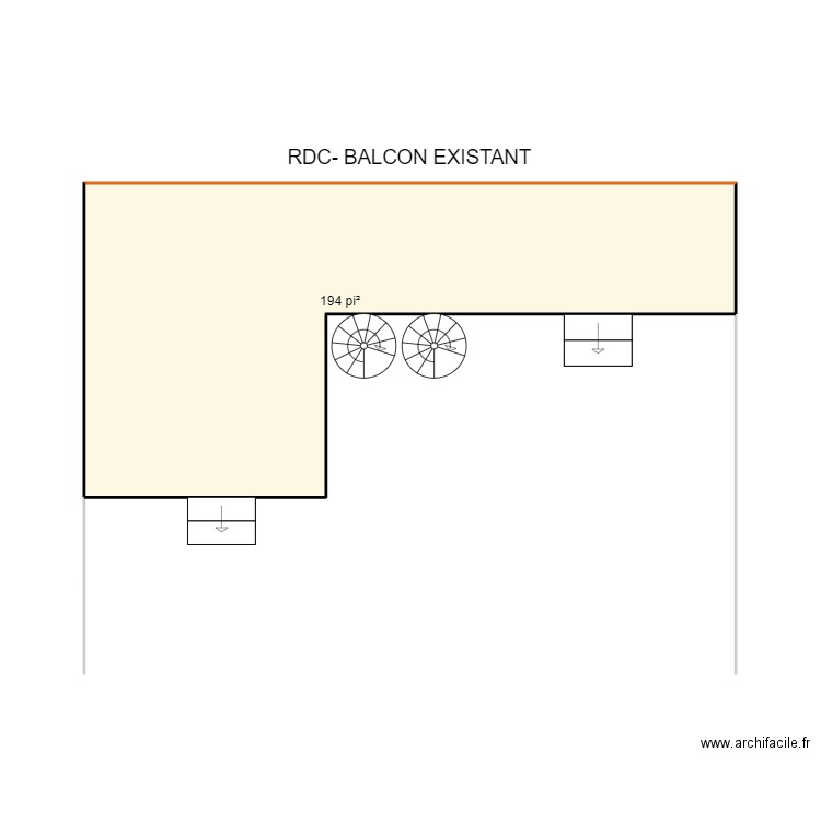 5166. Plan de 1 pièce et 18 m2