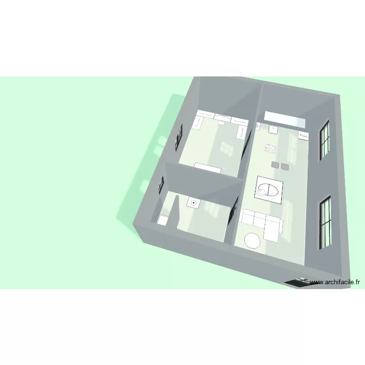 renov. Plan de 3  et 52 m²