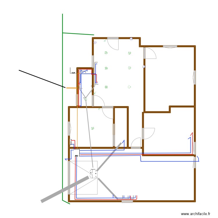 malhivert. Plan de 6 pièces et 94 m2