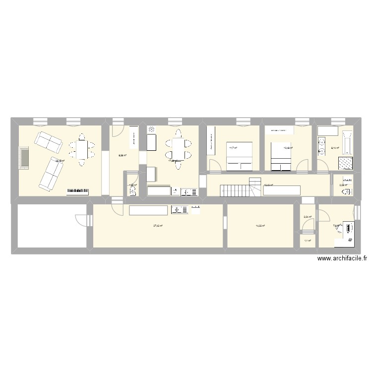 Varennes by Alexandra et Vincent. Plan de 14 pièces et 154 m2